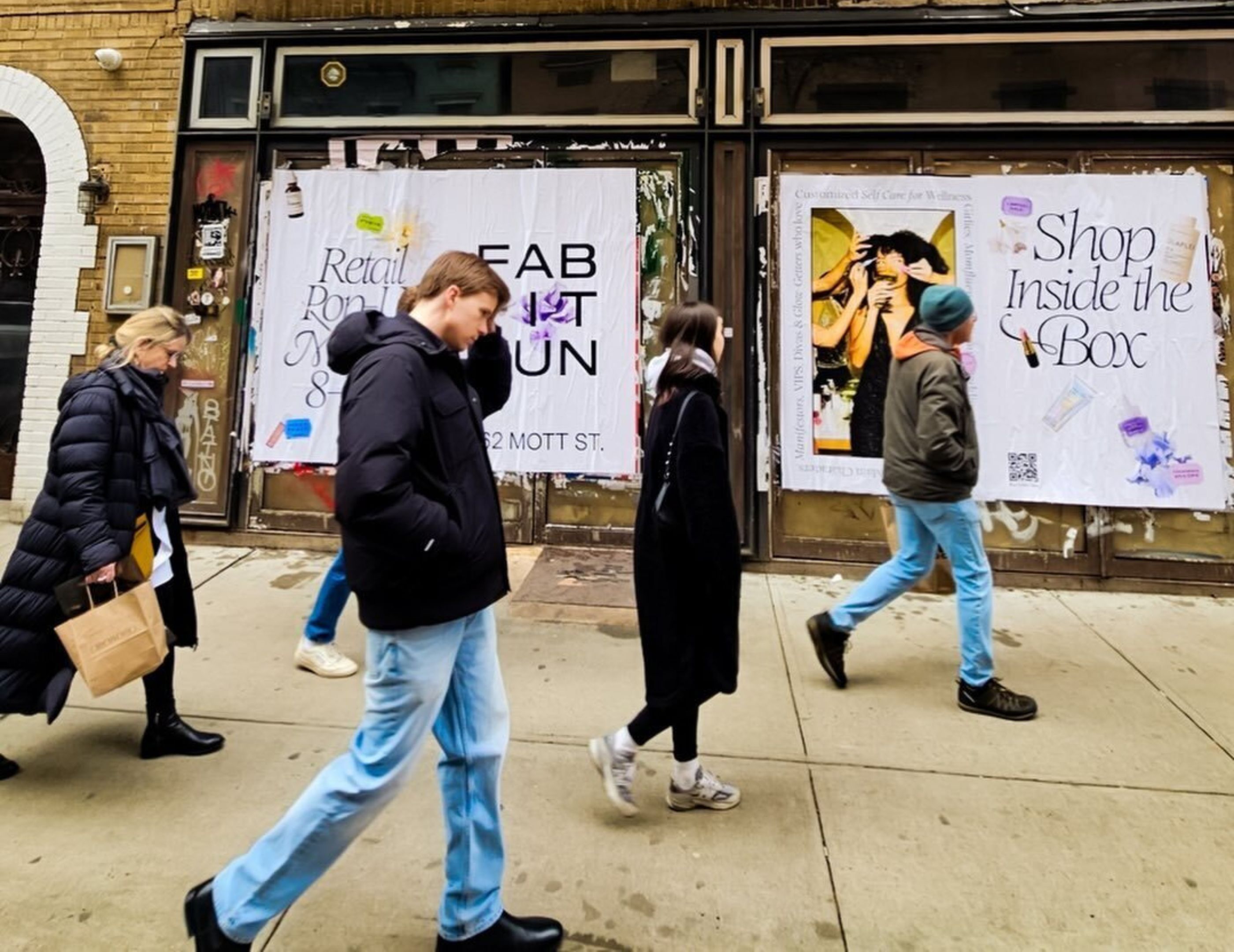 FabFitFun retail pop-up wildposting campaign